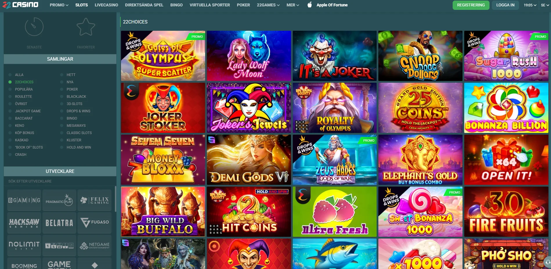 Utländska casinon jämförelse